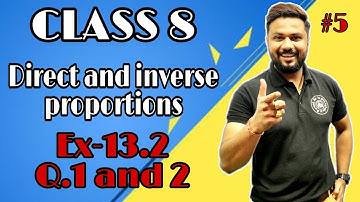 class 8 maths chapter 13 Direct and inverse proportions ex-13.2