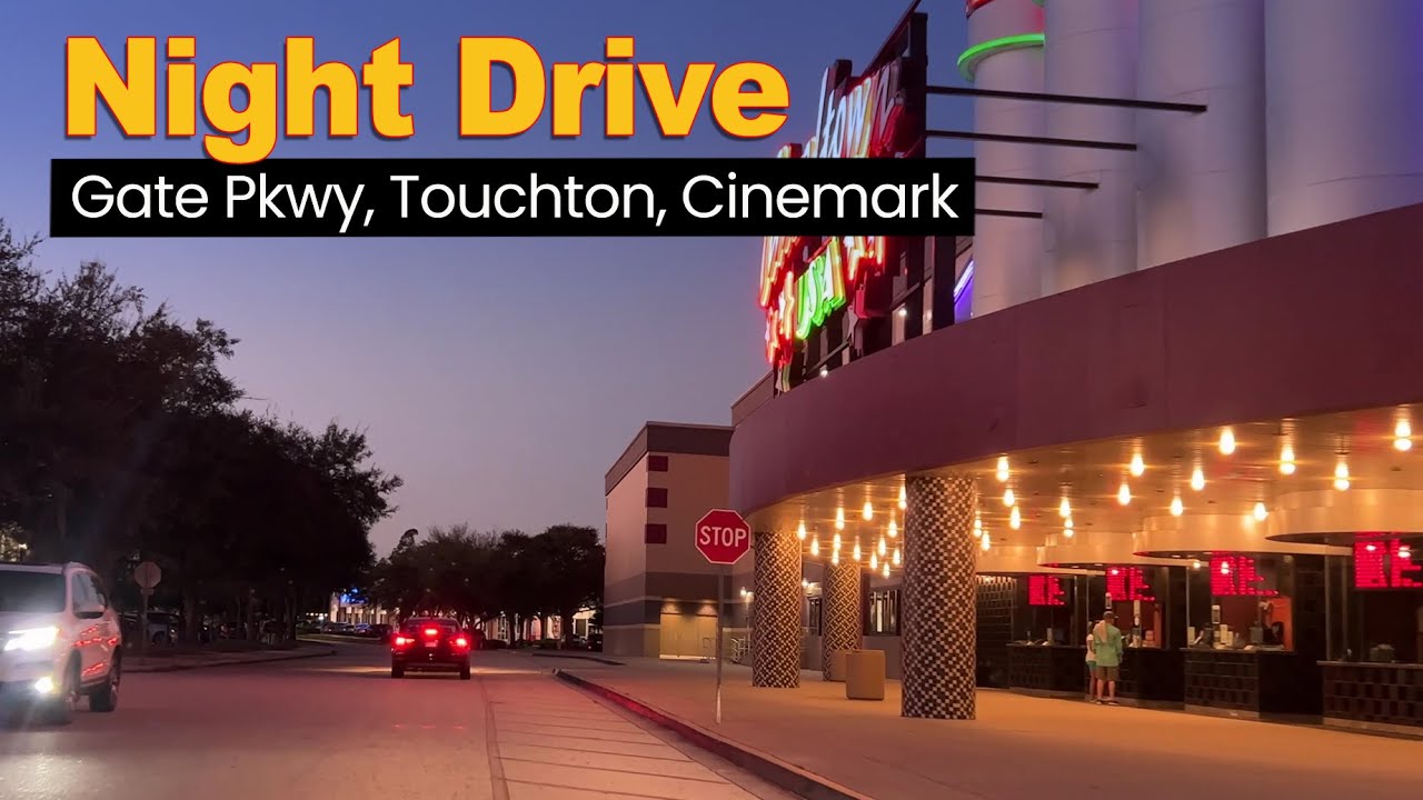 Night Drive in Jacksonville Florida Gate Parkway, Touchton, Cinemark