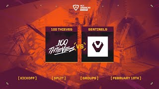 100 Thieves vs. Sentinels - VCT Americas Kickoff - Group Stage D4 - Map 3