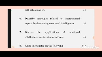 IGNOU TERM END EXAME JUNE 2022  BPCS -183 EMOTIONAL INTELLIGENCE ,PAPER
