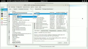 Removal of Gnome Desktop using Yast Software Manager in OpenSuse 15.4
