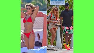 Jena Frumes Turns Heads in Red Bikini While Enjoying a Beach Day with Her Family