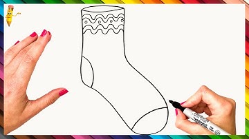 How To Draw A Sock Step By Step 🧦 Sock Drawing Easy
