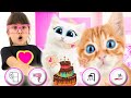 Angela like Abby Hatcher plays with cats | Funny kid Adventures with cat