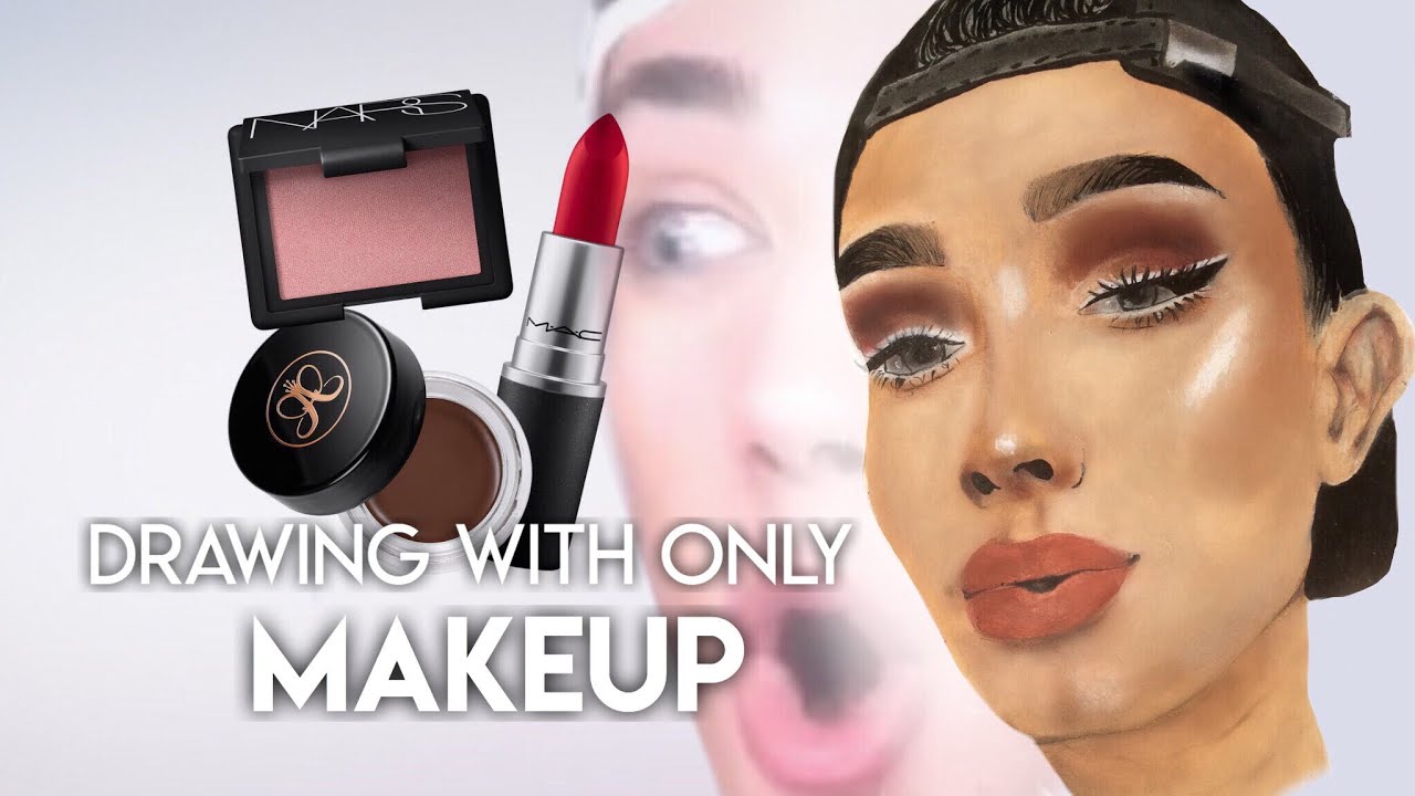 DRAWING JAMES CHARLES WITH MAKEUP solshine art YouTube