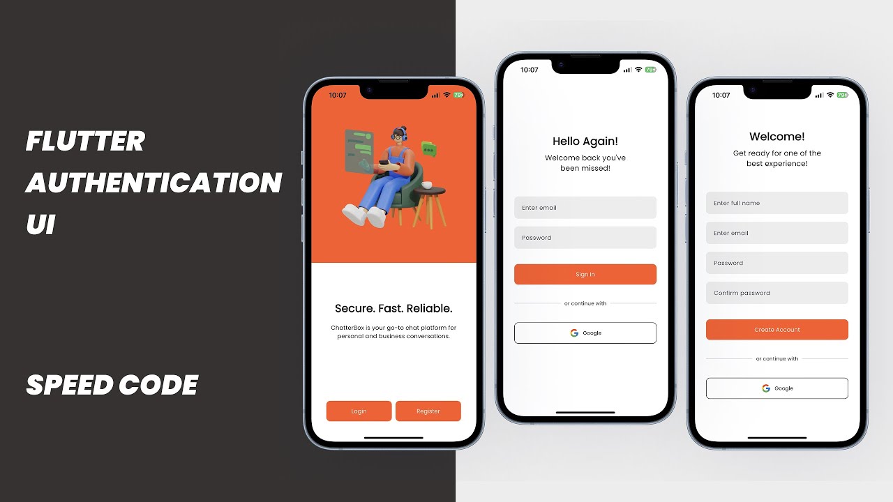 🚀 Flutter Authentication UI – Speed Code - YouTube