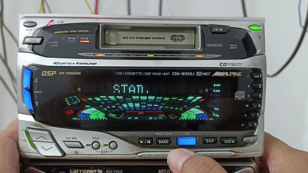 Alpine CDA-W550J DSP Unit Bluetooth tape adapter testing
