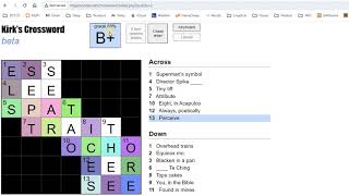 Kirk's Crossword update
