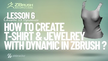 How to Create T-Shirt and Jewelry with Dynamic in Zbrush? | Lesson 6 | Chapter 13 | Zbrush 2021.5