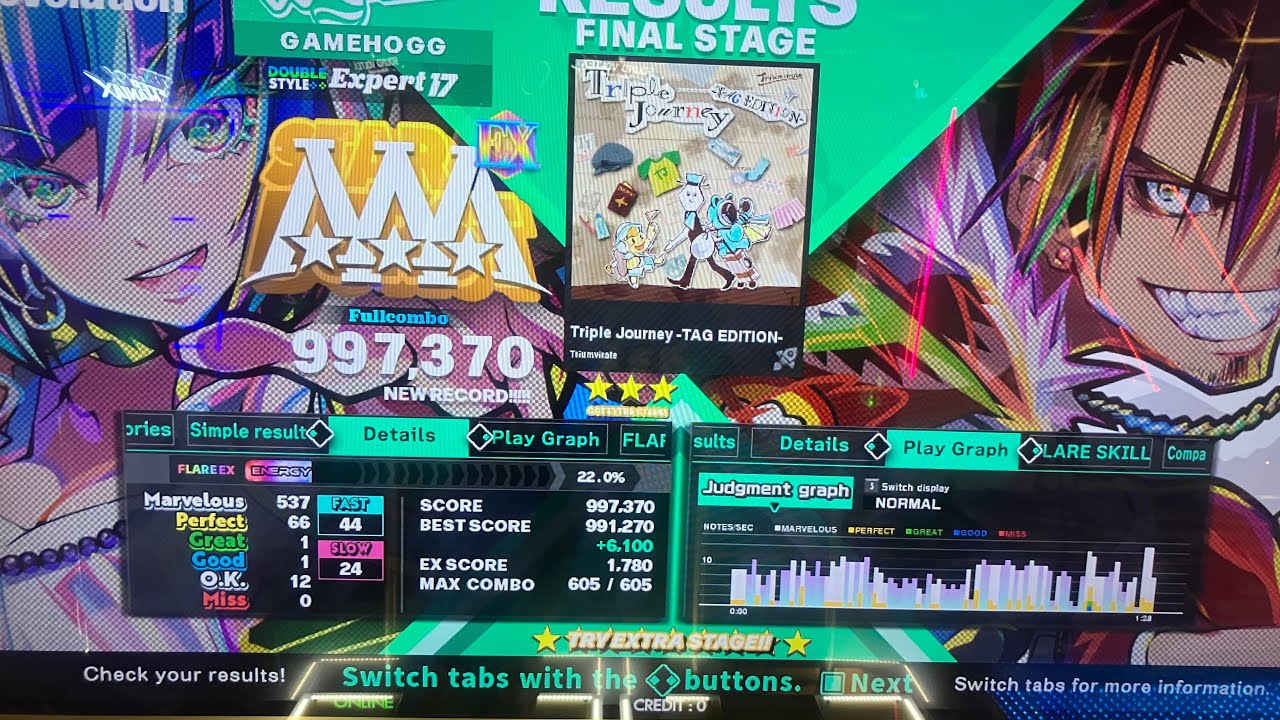 DDR World Triple Journey -TAG EDITION- EDP 997k