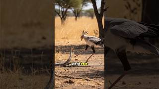 This Bird Kills Snakes With Its LEGS.... #SecretaryBird #Nature #Animals