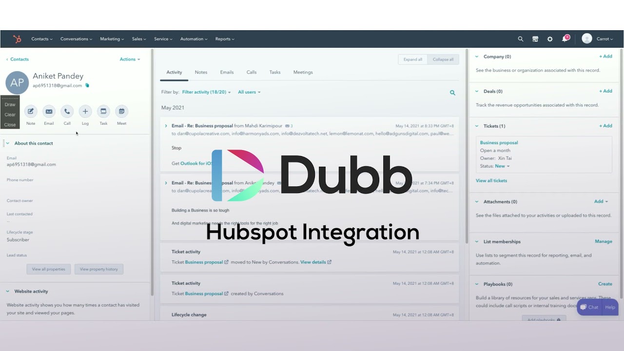How to Integrate Dubb with Hubspot  (