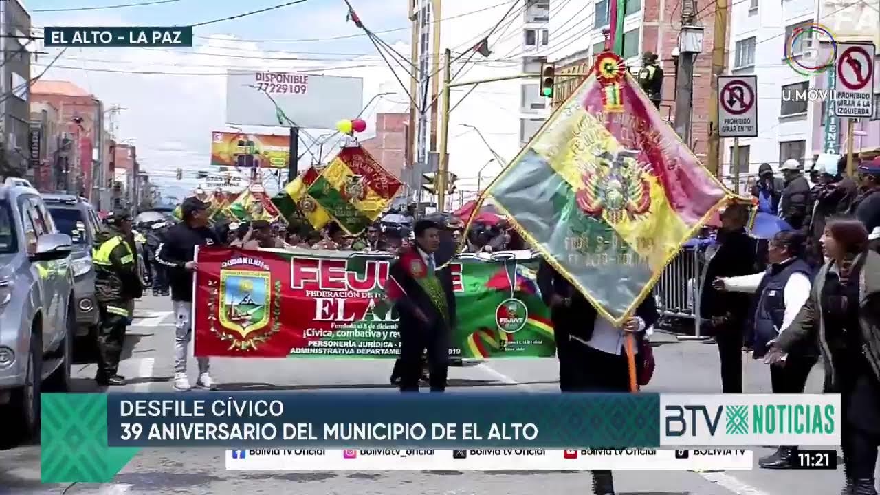 Presidente Arce participa del desfile cívico militar en conmemoración al 39 aniversario de El Alto
