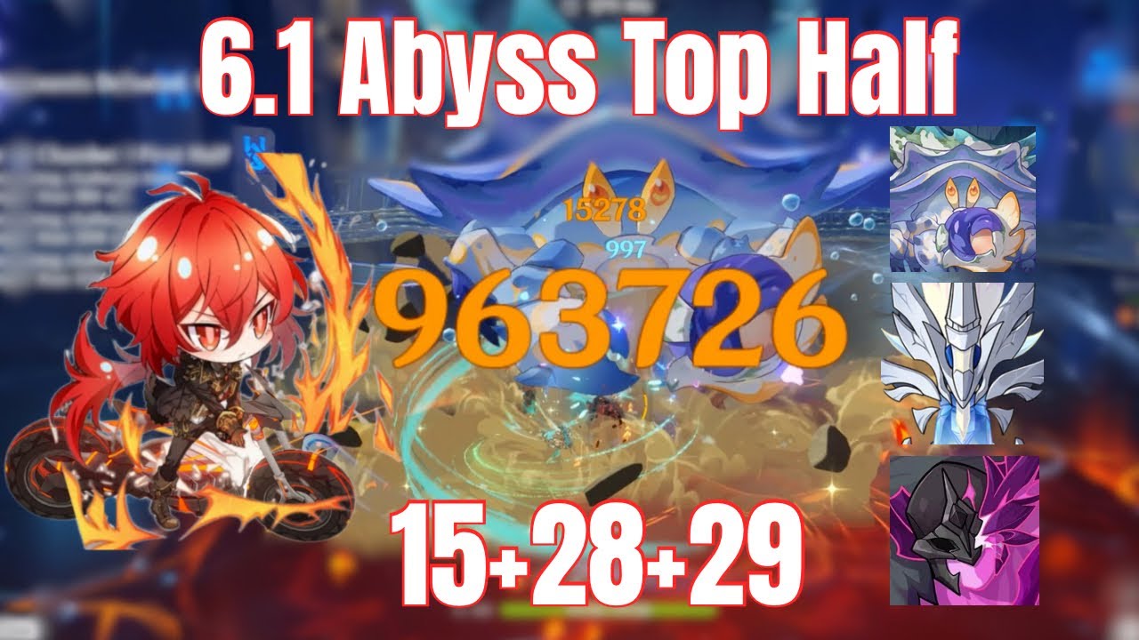 Diluc Plunge 6.1 Abyss Top Half Speedrun 72s