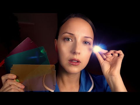ASMR (Dark Room) Light Eye Scanning with Colour Perception Exams