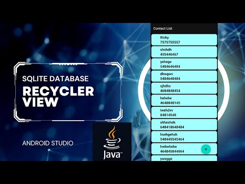 RecyclerView With SQLite Database In Android Studio | RecyclerView SQLite Android Studio | Java | #1