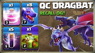 Th12 Pro Attack! Th12 No Siege Queen Charge Recall Dragbat W/ Overgrowth Spell in Clash of clans coc