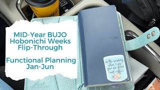 MID-YEAR BUJO HOBONICHI WEEKS FLIP-THROUGH | Functional Planning | Jan-Jun
