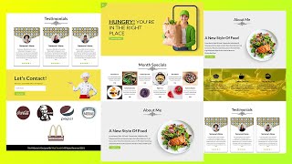 Complete Food Restaurant Website Using Html Css and Javascript Step By Step