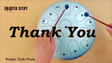 Thank You (DIDO) - Steel Tongue drum / tank drum cover with tabs
