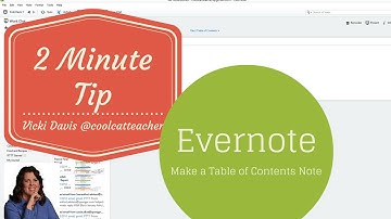 Make a Table of contents in Evernote