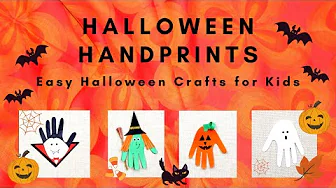 🍁 Halloween Crafts for Kids | Halloween Handprint Crafts
