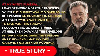 At My Wife s Funeral the Florist Handed Me an Envelope She Paid Me to Give You This Today
