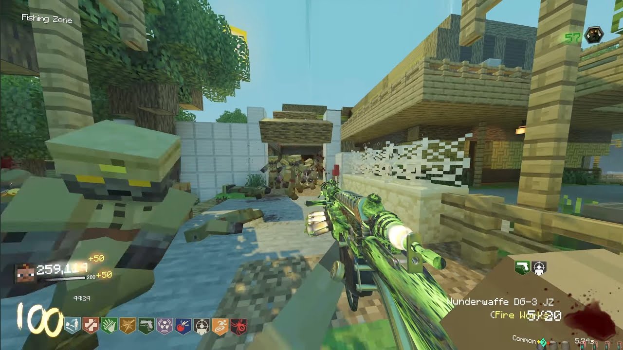 MINECRAFT SHI NO NUMA | ROUND 100 | SOLO | BO3 CUSTOM ZOMBIES | AAE MOD ...