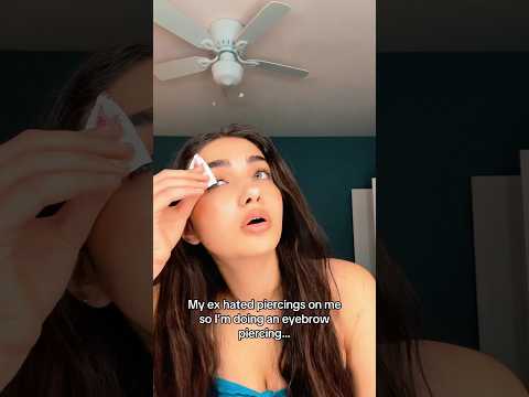 I DID AN EYEBROW PIERCING On Myself Foryou Eyebrow Piercing