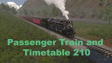 Passenger Train and Timetable 210 - Railroaders Play Railroader