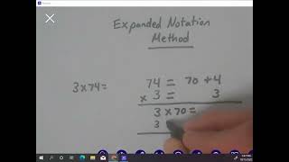 Expanded Notation Method Multiplication Lesson 2-6