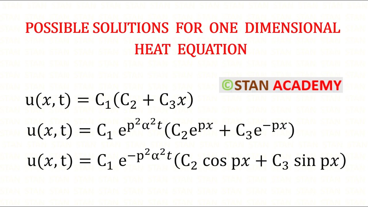 Possible Solutions for one dimensional heat equation - YouTube