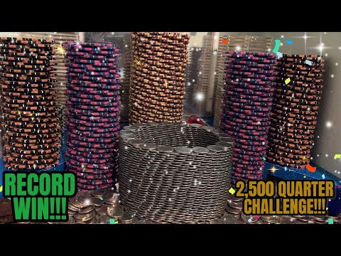 ?(?????? ???) 2,000 QUARTERS AT ONCE, $50,000,000.00 BUY IN, HIGH RISK COIN PUSHER!