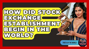 How Did Stock Exchange Establishment Begin In The World? - Firsts of the World