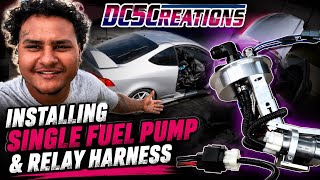 Installing DC5 creations, single fuel pump and relay on my RSX