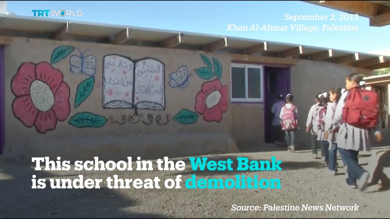 West Bank school made from tyres under threat of demolition YouTube