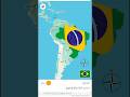 مقارنة مساحة البرازيل على الخريطة مع دول العالم Brasil 