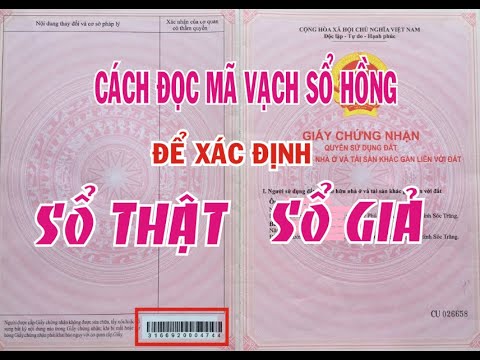 Video CÁCH ĐỌC MÃ VẠCH SỔ HỒNG ĐỂ BIẾT SỔ THẬT HAY SỔ GIẢ |... - youtube