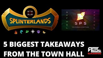 5 BIGGEST TAKEAWAYS FROM THE SPLINTERLANDS TOWN HALL (NOV 2025)