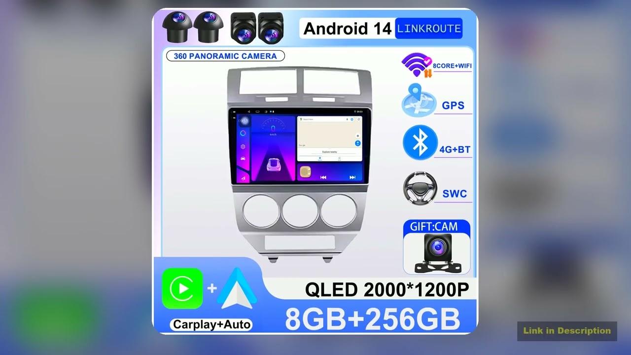 Car Radio For Dodge Caliber 2007 2010 GPS Navigation Multimedia Stereo Player Rear Camera 5G WIFI