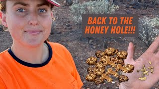 Recovering gold from our honey hole on a time crunch! Hoping no one has raided it!