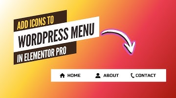 How to add icon to menu items in Elementor Pro WordPress
