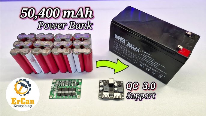 USB DC 12V Ausgang 6x 18650 Batterien UPS DIY Power Bank Box