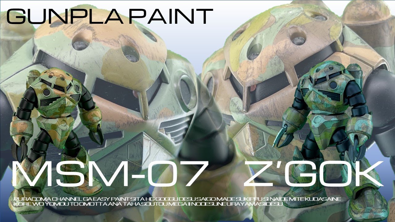 Full Gunpla Painting] [Z'Gok Camouflage Painting] HG Z'Gok fully