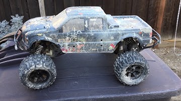 Slash 2WD Brushless Monster Truck Damage Report: Proline 2.8" Trenchers and VW Bug Body Fitment
