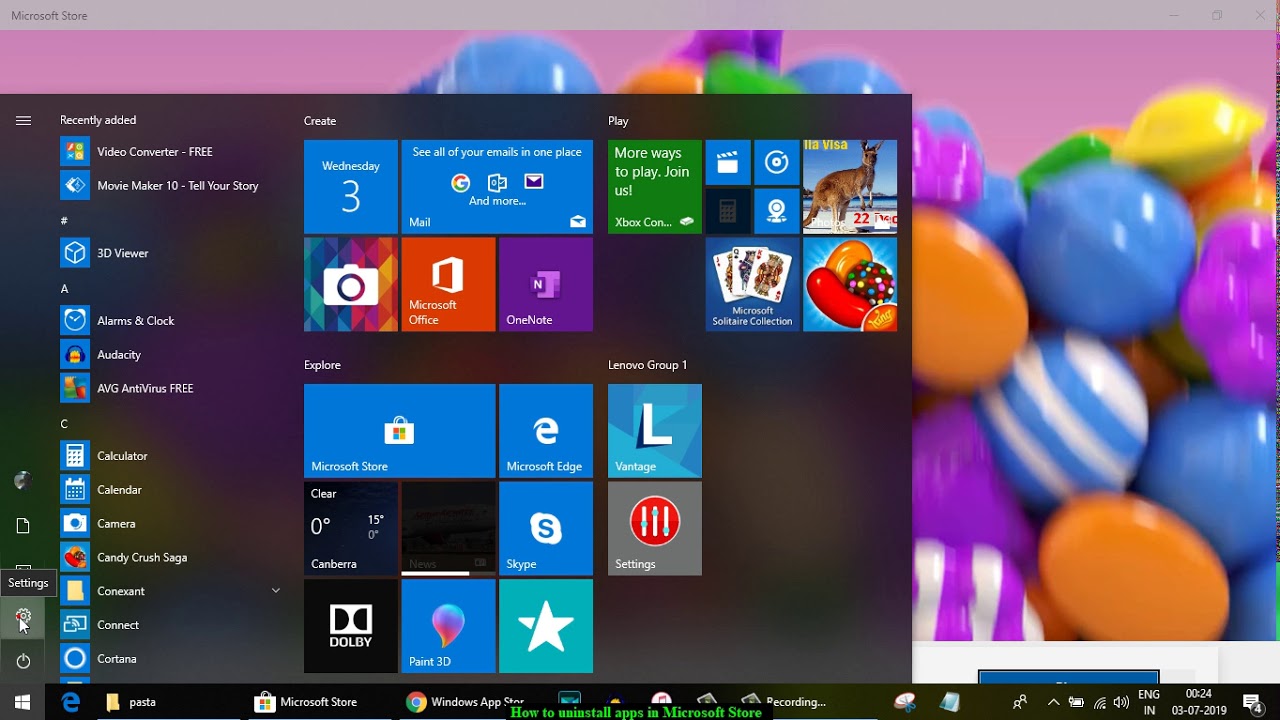 How to uninstall apps in Microsoft Store in Windows 10 ...