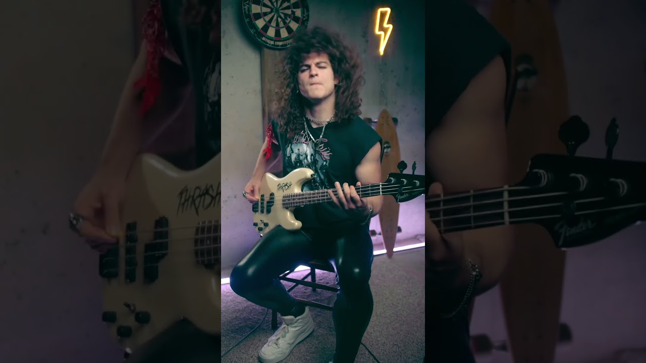 Motley Crue - Live Wire / bass cover / playalong with TAB 