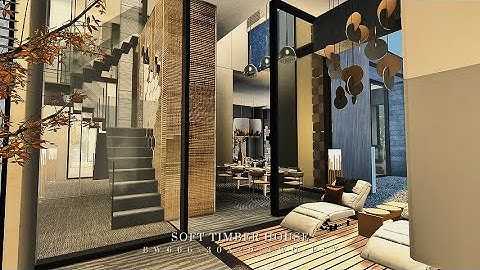 Sims 4 | Soft Timber House — Warm Minimalist Modern Home｜Sims 4 Build