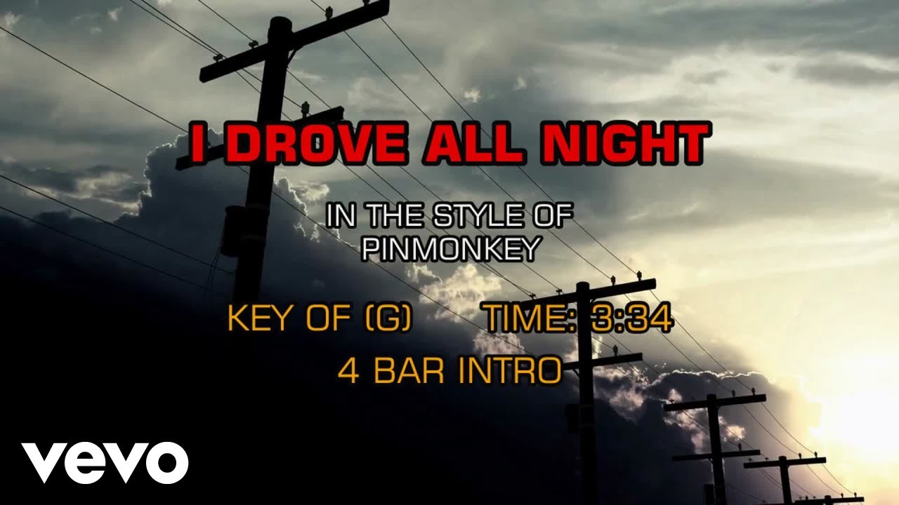 Pinmonkey I Drove All Night (Karaoke) YouTube