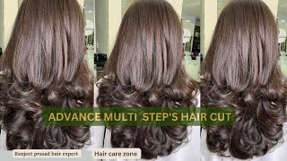 How to: advanced multi step hair cut/step with layer/tutorial/step by step/easy way step cutting